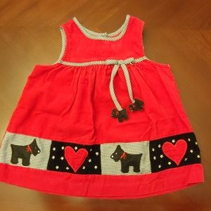24m Corduroy Scotty dog jumper dress